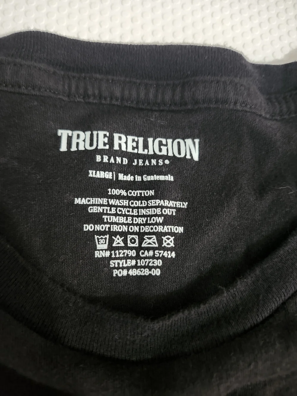 True Religion Men’s Black Logo Crew Neck T-Shirt